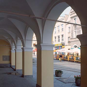 Olsztyn, podcienia na starym mieście